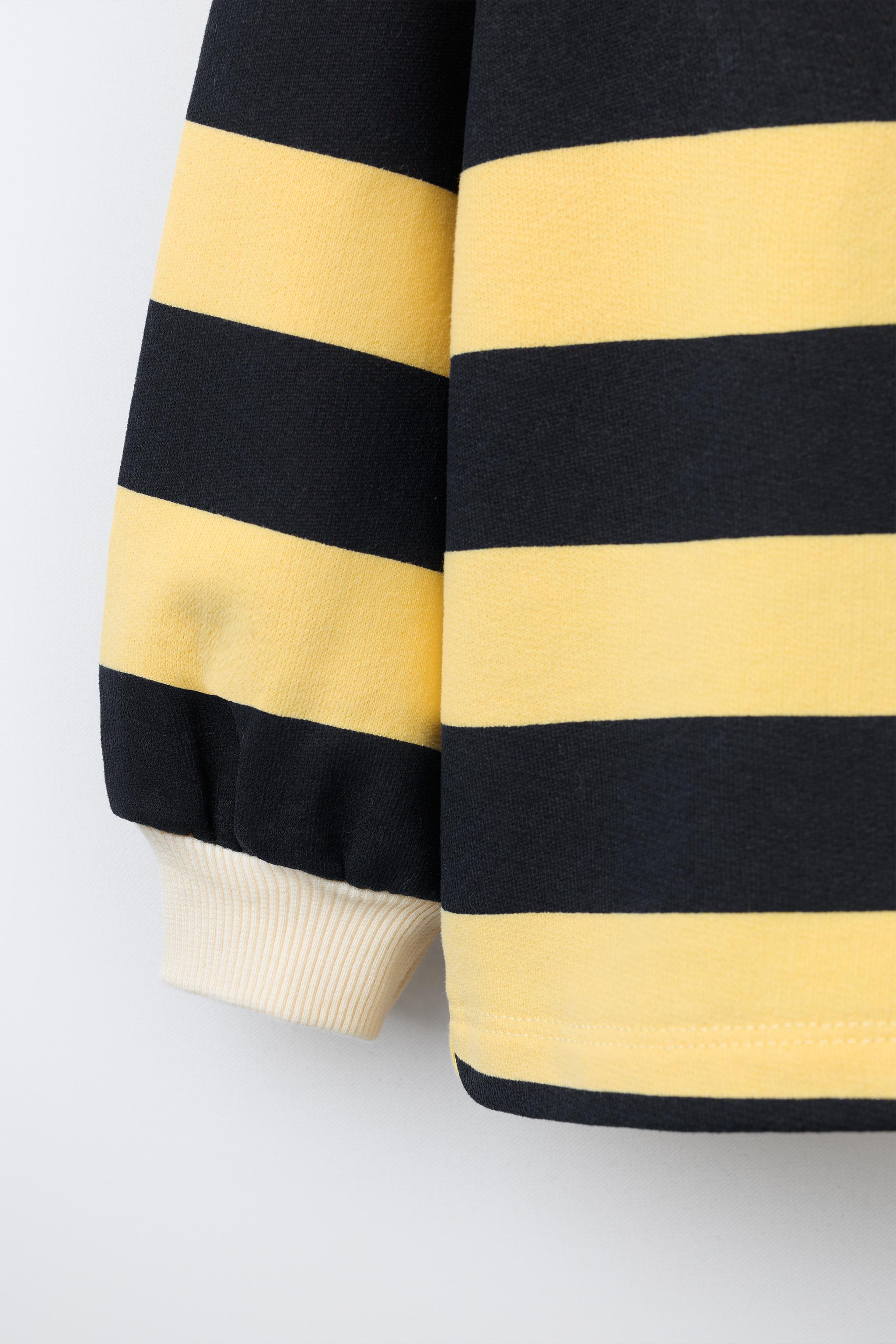 STRIPED POLO SWEATSHIRT